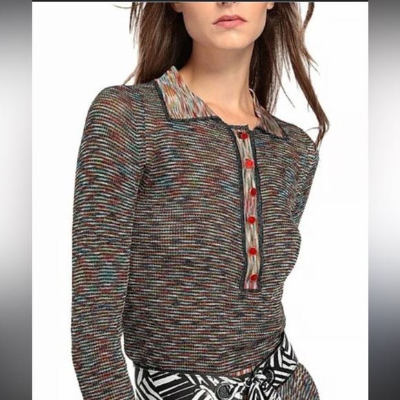 Missoni Multicolor Button-Up Blouse - Picture 1 of 6